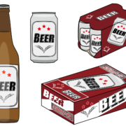 お歳暮 ビール イラスト