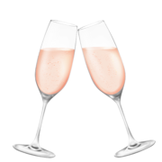 乾杯 シャンパン ロゼ フリー素材